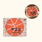 Tapis de Souris Antidérapant Personnalisé avec Numéro et Nom Motif de Baseball Football Basket-ball Cadeau pour Amateurs de Sport de Balle