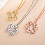 Collier Pied avec Prénom Personnalisé Pendentif avec Pierres de Naissance Cadeau de Fête des Mères Pour Maman