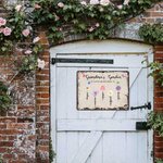 Aquarelle Personnalisée Naissance Fleur Jardin Vintage Enseigne en fer blanc Peinture murale décorative avec Nom Fête des Mères Cadeau d'Anniversaire 