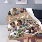 Couverture Multicolore Douce Personnalisée avec 16 Photos de Collage Décoration de Maison Cadeau Anniversaire Fête Noël pour Famille