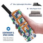Personalisierte super saugfähige schnell trocknende Blume Strandtuch mit Namen verfügbar Urlaub Party Geburtstag Geschenk für Sie