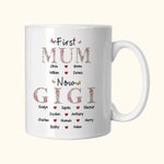 Gepersonaliseerde Bloem Titels Vlinder Hart 11oz/15oz Keramische Mok met Namen Moederdag Verjaardagscadeau voor Mama Oma