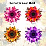 Personalized Acrylic Sunflower Leopard Car Hanging Ornament with 1-17 Names Birthday Mother's Day Gift for Mother Grandma