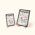 Personalisierte Holding Mom Hände Aquarell floralen hölzernen Plaque mit Stand Tischdekoration Muttertag Geburtstag Geschenk für Mama Oma
