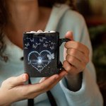Personalized Blessed to be Called Nana Butterfly Pattern 11oz 15oz Black Ceramic Mug with Name Mother's Day Gift for Her