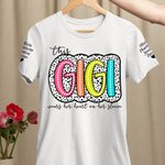 Henkilökohtainen Muoti Dalmatian Dots T-paita T-paita Sweatshirt värikäs otsikko ja lasten nimi Äitienpäivä Syntymäpäivälahja isoäiti äiti täti