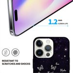 Personalizzato cielo stellato 1-6 farfalle cuore modello Custodia sottile con nome per iPhone Festa della mamma Compleanno regalo di Natale per la mamma nonna