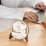 Personalized Veterinarian Caduceus 3D Carving Plaque Wooden Ornament with Text Birthday Gift for Vet Student Animal Doctor
