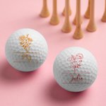 Balle de golf personnalisée avec nom et fleur d'anniversaire Cadeau d'anniversaire pour les amateurs de golf et de sport