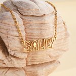 Personligt namnhalsband med ihåligt teckensnitt och kontur Bokstavshänge Smycken Alla hjärtans dag Födelsedagspresent till henne