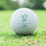 Balle de golf personnalisée avec nom et fleur d'anniversaire Cadeau d'anniversaire pour les amateurs de golf et de sport