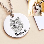 Henkilökohtainen kaiverrettu Pet Portrait Photo rannekoru 1-5 Disc hurmaa ja nimet Syntymäpäivä Memorial lahja lemmikkieläinten ystäville