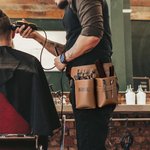 Personalizado Multi-Compartimento de cuero de peluquería Tijeras Bolsa de cintura con el nombre de peluquería Must Haves Regalo para Peluquería Peluquero