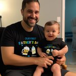 Orsetti personalizzati per il biberon La nostra prima festa del papà Set di magliette per neonati in cotone al 100% con nome Regalo per la festa del papà per il nuovo papà
