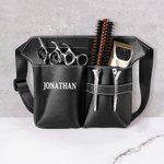 Personalizado Multi-Compartimento de cuero de peluquería Tijeras Bolsa de cintura con el nombre de peluquería Must Haves Regalo para Peluquería Peluquero