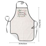Personalized Watercolour Flower Apron with Name and Pocket Mother’s Day for Mom Grandma