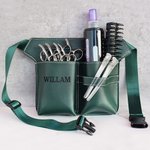 Personalizado Multi-Compartimento de cuero de peluquería Tijeras Bolsa de cintura con el nombre de peluquería Must Haves Regalo para Peluquería Peluquero