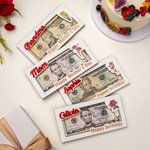 Porte-billet Personnalisé avec Nom Fleur de Naissance Texte Cadeau Fête des Mères pour Femme Enfant