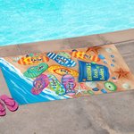 Personalisierte Grandma's Beach Buddies Hausschuhe Super saugfähige schnell trocknende weiche Strandtuch mit Namen Reisen wesentliche Geburtstagsgeschenk für Mama Oma