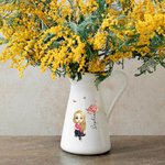 Personalised Vintage Floral Cute Women Girl Ceramic Vase with Name Birthday Mother's Day Gift for Her
