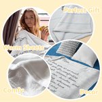 Couverture personnalisée I Love You So So Much Handwriting Love Letter Soft Blanket with Name Fête des mères Fête des pères Cadeau pour la famille