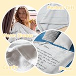 Personalisierte Handschrift Liebe Brief weiche Decke mit Namen Muttertag Vatertag Geschenk für Familie