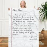 Couverture personnalisée I Love You So So Much Handwriting Love Letter Soft Blanket with Name Fête des mères Fête des pères Cadeau pour la famille
