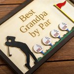 Gepersonaliseerd Beste Opa bij Par Houten Golf Bord met Naam Muurdecor Vaderdag Verjaardagscadeau voor Mannen
