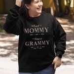 Sweat personnalisé en broderie florale avec les noms des enfants Anniversaire Fête des mères Cadeau pour grand-mère