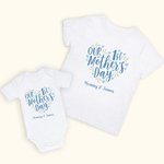 Camiseta personalizada con estampado de corazones 100% algodón Body para bebé con nombre a juego Nuestro primer regalo del Día de la Madre para la nueva mamá Bebé