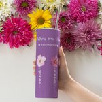 Personalized Grandma's Garden 1-13 Birth Flowers 20oz Straight Skinny Tumbler with Names Mother's Day Gift for Her