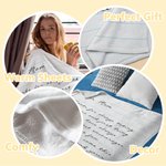 Personalisierte Danke für immer Pflege von uns Liebe Brief weiche Decke mit Namen Muttertag Vatertag Geschenk für Familie