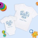 Camiseta personalizada con estampado de corazones 100% algodón Body para bebé con nombre a juego Nuestro primer regalo del Día de la Madre para la nueva mamá Bebé