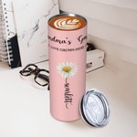 Personalized Grandma's Garden 1-13 Birth Flowers 20oz Straight Skinny Tumbler with Names Mother's Day Gift for Her