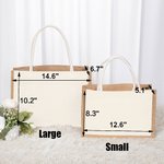 Personalized This Is Mom Grandma Belongs To Jute Tote Bag with 1-16 Birth Flowers and Name Mother's Day Birthday Gift for Her