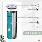 Personalized Grandma's Garden 1-13 Birth Flowers 20oz Straight Skinny Tumbler with Names Mother's Day Gift for Her