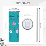 Personalized Grandma's Garden 1-13 Birth Flowers 20oz Straight Skinny Tumbler with Names Mother's Day Gift for Her