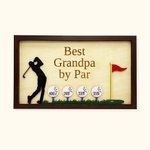 Gepersonaliseerd Beste Opa bij Par Houten Golf Bord met Naam Muurdecor Vaderdag Verjaardagscadeau voor Mannen