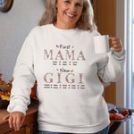 Sweat personnalisé en broderie florale avec les noms des enfants Anniversaire Fête des mères Cadeau pour grand-mère