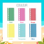 Serviette de Plage Personnalisée avec Nom Accessoire Serviette Super Absorbante à Raies Classiques Accessoire de Voyage Plage Cadeau pour Famille