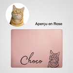 Tapis d'Animal Personnalisé avec Photo Tapis de Nourriture pour Chien Cadeau Anniversaire pour Amoureux des Animaux