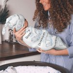 Gepersonaliseerde gebloemde schattige olifant 100% katoenen slaapzak en muts met naam Moederdag Verjaardag Baby Shower Gift voor baby