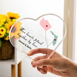 Plaque Acrylique Personnalisée avec Nom Décoration Maison Fête des Mères Fête des Pères Cadeau pour la Famille