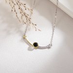 Personalised Smile Projection Photo Sterling Silver Necklace with Cubic Zircon Birthday Mother's Day Gift for Her