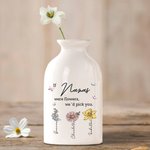 Personalisierte Wenn Mamas waren Blumen würden wir Sie wählen Keramik-Vase mit 1-16 Geburt Blumen Home Decor Muttertag Geschenk für Mama Oma