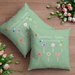 Personalizowana poszewka na poduszkę z imieniem i tekstem Butterfly 1-14 Birth Flowers Prezent na Dzień Matki dla niej