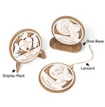 Personalized Veterinarian Caduceus 3D Carving Plaque Wooden Ornament with Text Birthday Gift for Vet Student Animal Doctor