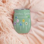 Gobelet Étanche Personnalisé avec 1-14 Fleurs de Naissance et Noms Cadeau Anniversaire pour Femme