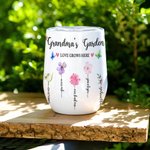 Gobelet Étanche Personnalisé avec 1-14 Fleurs de Naissance et Noms Cadeau Anniversaire pour Femme