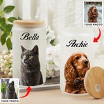 Personalisierte Per Portrait Ölmalerei 20oz Milchglas Becher mit Namen Geburtstag Jahrestag Geschenk für Tierliebhaber